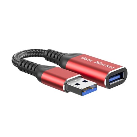 USB-datablokker forlengelseskabel USB hunn til hann for kun sikker lading