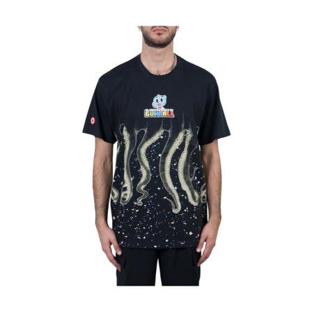 Octopus T-Shirt Gumball Outro Sort, Herre