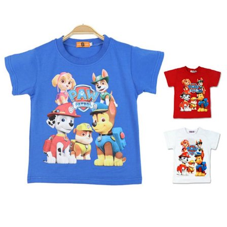 Kids T SHIRT PAW PATROL 3 ​​Colors 2 Sizes