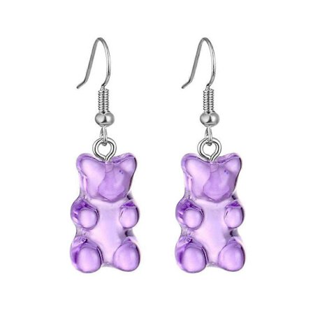 Sarjakuva Söpöt Hartsi Korvakorut Värikkäät Eläin Karhu Laadukkaat Riippuvat Korvakorut Karkkiväri Lasten Lahja_Super Lahja