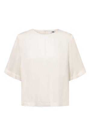 Leonie Satin Tee Ivory 42