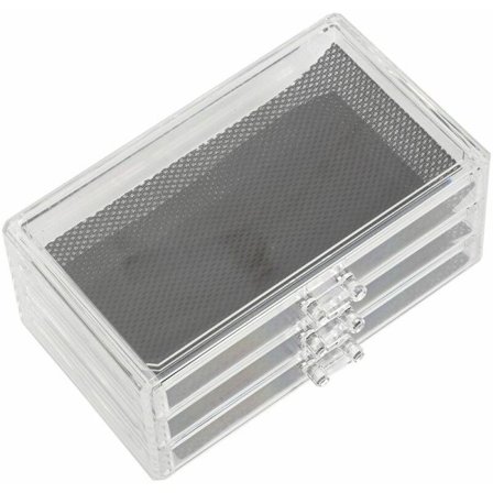 Läpinäkyvä akryylirasia Kosmetiikkarasia 3 kerrosta 3 ruudukkoa