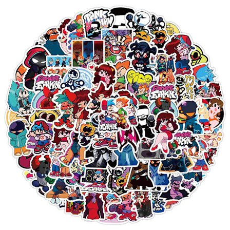 WABJTAM Stickers 100stk Musikspil Vinyl Vandtætte Festartikler Decals til Vandflaske Skateboard Bærbar Guitar Klistermærke