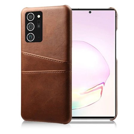 Samsung Galaxy Note 20 skal med korthållare - Brun