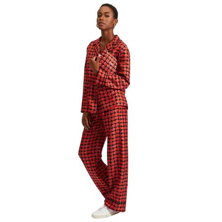 La DoubleJ Silk Pajama röd, Dam Morgonrockar, Dam, Storlek: L