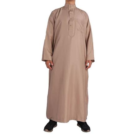 Herre islamsk saudi muslimsk lang kjole Dubai arabisk tunika topp bluse thobe kaftan klær(62(XXL))