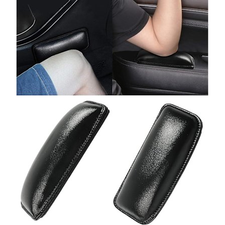 2 stk Myke Bil Senterkonsoll Kne Leg Albue Pute Puter, Universal PU Lær Bil Armlenepute Bil Kne Pute Albue Pute