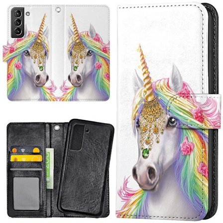 Samsung Galaxy S22 - Lompakkokotelo/Kuoret Unicorn/Yksisarvinen