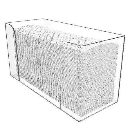 Papirhåndkledispenser for benk, klar gjestehåndkle-serviettholder, egnet for Z-fold, C-fold eller Mu