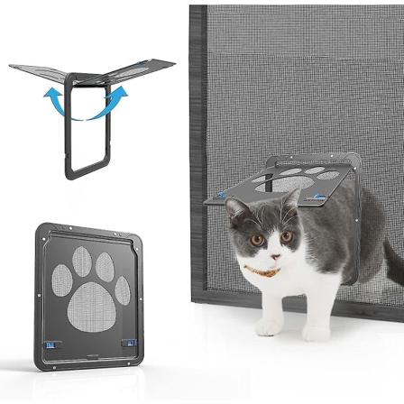 Kjæledyrklaff Flueskjerm med magnet Hundeklaff Katteklaff For Fluenettdør Låsbar kjæledyrdør for katter/hunder