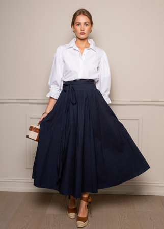Astrid Skirt Marine Poplin (PRE-ORDER. DEL: WEEK 3) Marine Poplin / L