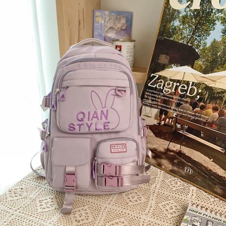 Skole taske, skole taske, gymnasieelev, mellemskoleelev, Mori pige, folkeskoleelev, børnerygsæk - lilla