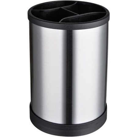 Multifunktionel bestikopbevaringsspand, 360° roterende opbevaringsspand i rustfrit stål, værktøjsbeholder med 4 rum, redskabsstativ til madlavning til