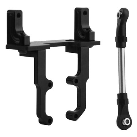 Metall AR44 Aksel Servo Feste med Styrestang for Axial SCX10 II 90046 1/10 RC Crawler Oppgraderingsdeler, Svart