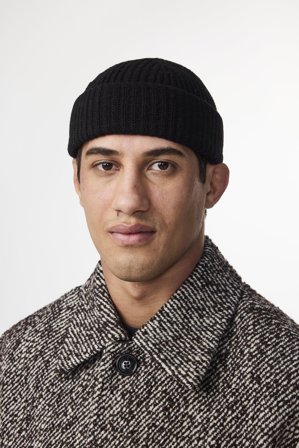 NN07 Sailor 6650 Beanie male Black Wool Blend