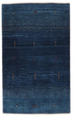 Hand Knotted Persian Loribaft Fine Persia Rug 84X136 Black/Dark Blue