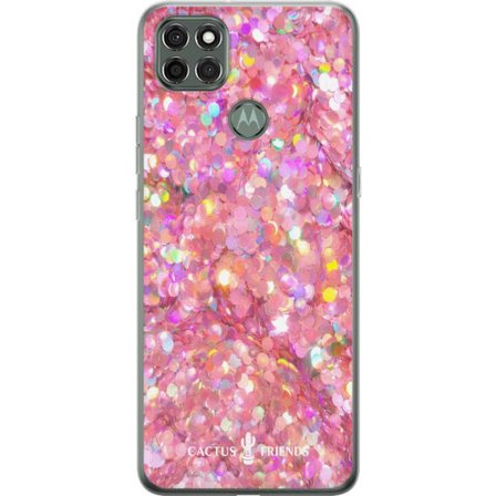 Kompatibel Mobilcover til Motorola Motorola Moto G9 Power Cactus and Friends – PinkGlitter