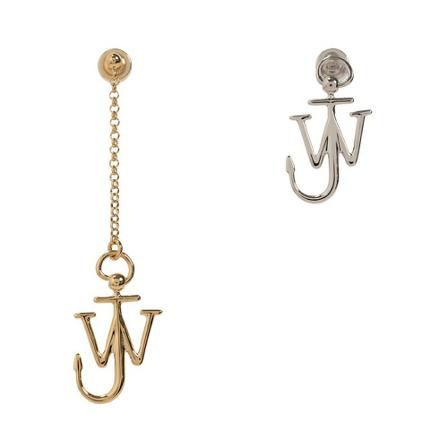 JW Anderson, Asymmetrical earrings Grijs, unisex, Maat:ONE Size