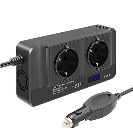 200W power DC12V till AC220V omvandlare 4USB Spänningsmodifierad sinusomvandlare Adapter Snabbladdare Tillbehör