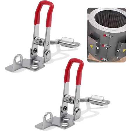 St Lever Lås i rustfrit stål, justerbar lås til skuffer, døre og skabe, 103 mm med hængelåshul, håndtagsmekanisme, sikkerhedslås