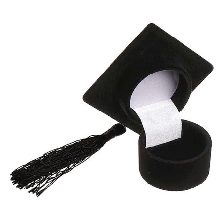 Förlovningsring Box Örhängen Förvaring SVART svart