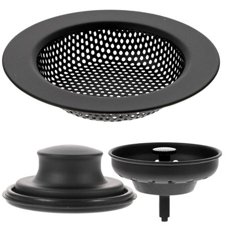 3-pack Köksvaskstopp, Sil, Filter, Avfallskvarnstopp, Svart 11X11CM Black 11X11CM