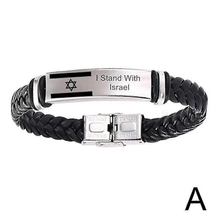 Israelisk Flagga Armband Rostfritt Stål Armband Jag Står Med Israel Armband