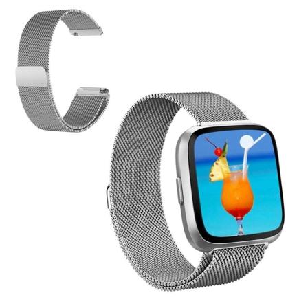Fitbit Versa 3 holdbar rustfrit stål rem - sølv Silver grey