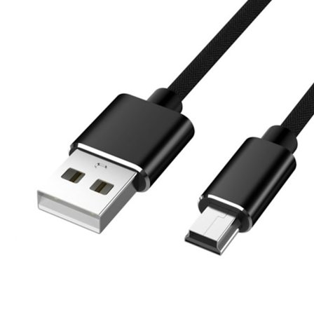 USB 2.0 Typ A till Mini B-kabel Flätad laddningssladd Premium USB 2.0 till Mini USB -kabel 1M/39 tum Längd