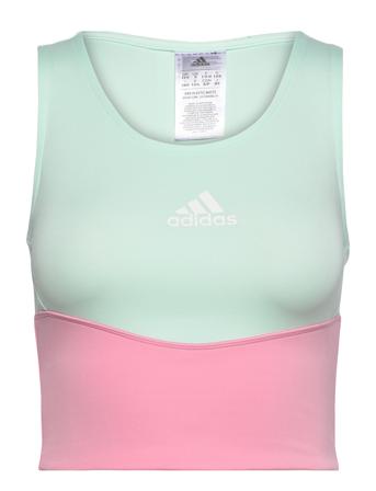 Designed To Move Colorblock 3-Stripes Crop Top W Patterned Adidas Performance