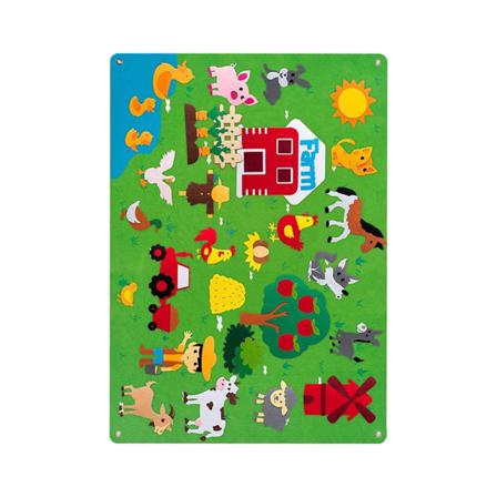 Gör-det-själv Filtleksaker Story Board Tecknat Mönster Baby Educational