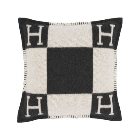 H-formet pude i nordisk stil, sofapude til frokostpause, bilpude til talje og ryg, uldstrikket pude - sort-FF-