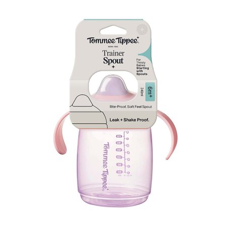 Tommee Tippee Tommee Tippee Trainer Drikkedunk 6m+ Lyserød 240 ml, Børn & Forældre, Service, Kopper Og Drikkedunke