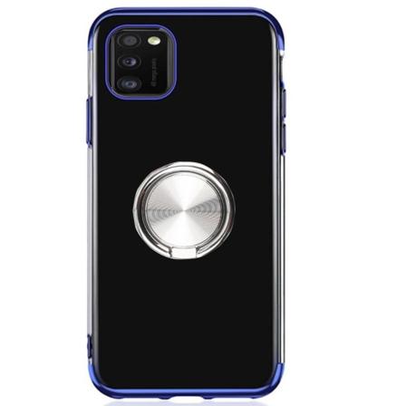 Samsung Galaxy A41 - Skyddande Skal med Ringhållare Blå