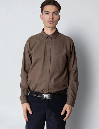 Clean Cut Copenhagen Russel Flannel Shirt - Brown - XL
