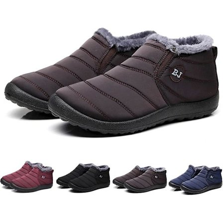 Vinterstøvler Vinter Snestøvler til Mænd og Kvinder Pelsforing Vandtæt Slip On Udendørs Varme Ankelstøvler