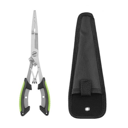 Linjeklipper i rustfritt stål, fisketang med lang nese, krok, multifunksjonell fjerner