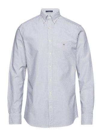 Reg Oxford Banker Bd Skjorta Casual Blå GANT