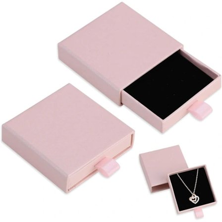 /EA/ 2-pak smykkeæsker i pap, smykkeemballage i pap, lille gaveæske til armbånd, ringe, øreringe