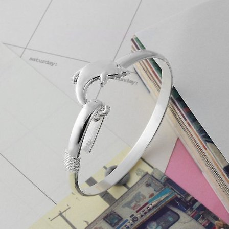 Delfin armbånd i sølv i europeisk stil