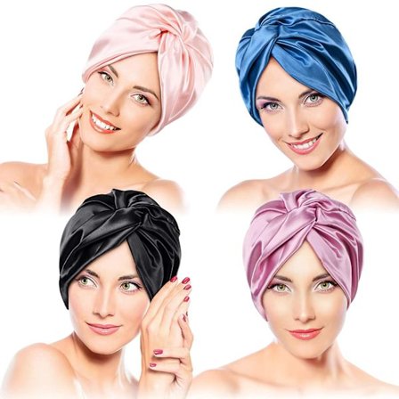 4 stk silke sovehette sove silke nattlue sovehette han