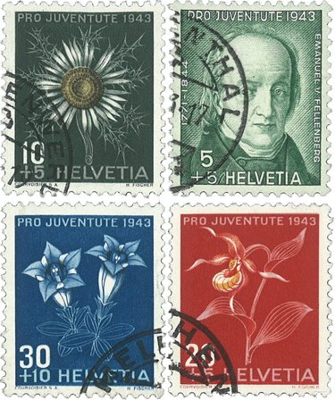 Schweiz 1943 - MICHEL 424/27 - Stemplet