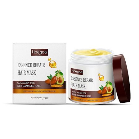 Hoegoa Kollagen Återfuktande Hårmask Ger Näring Åt Håret Skonsamt, Gör Det Mjukt, Återfuktat, Väldoftande Och Starkt