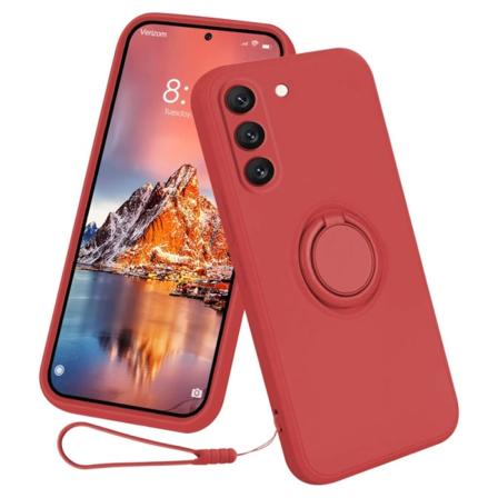 Samsung Galaxy S23 -kuori rengaspidikkeellä, punainen