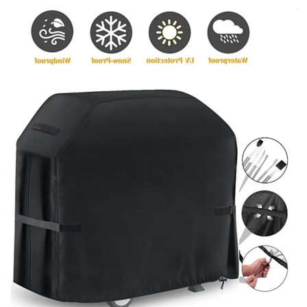 BBQ Grill Skyddande Överdrag BBQ Grill Gas Väderbeständigt Överdrag Skyddande Överdrag Vattentät Duk Utomhusgrill (147x61x122cm)