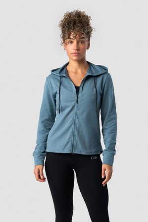ICANIWILL - Stride Zip Hoodie Wmn Steel Blue - Damen - ICIW