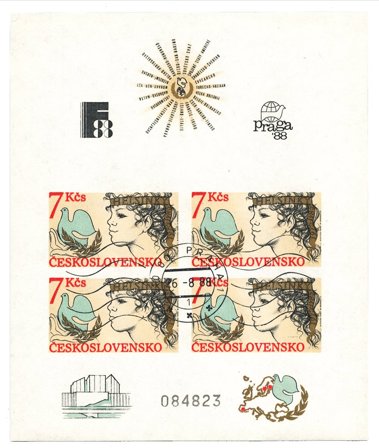 Tjekkoslovakiet 1988 - MICHEL Blok 83 - Stemplet