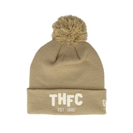 New Era - Beis pom Beanie - Tottenham Hotspur Boucle Cuff Beanie Khaki Pom @ Hatstore