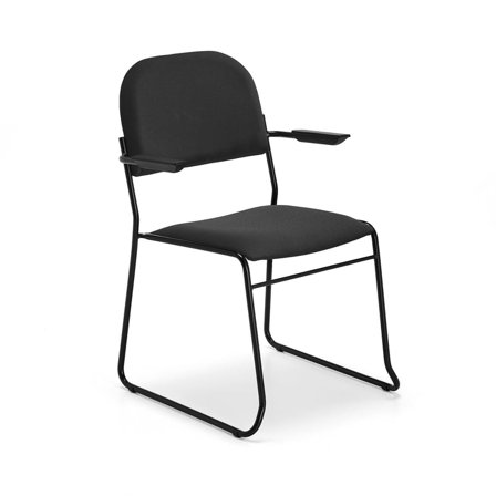 Stol, med armlene, svart