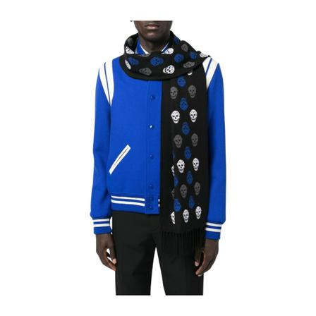 Alexander Mcqueen - Halsdukar - Svart - Herr - Storlek: One Size, Herr, Storlek: ONE SIZE